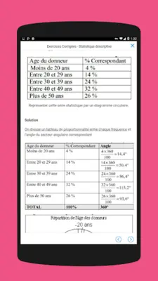 Statistique - Exercices Corrigées android App screenshot 2