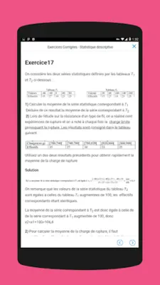 Statistique - Exercices Corrigées android App screenshot 3
