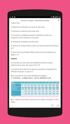 Statistique - Exercices Corrigées android App screenshot 6