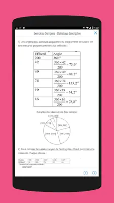 Statistique - Exercices Corrigées android App screenshot 7